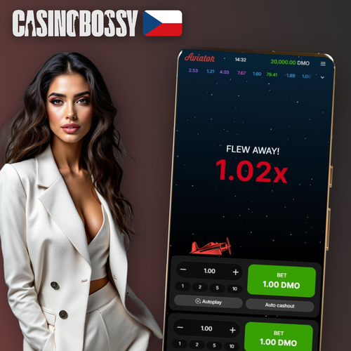 Bossy Aviator crash hra s letícím letadlem a stoupajícím multiplikátorem