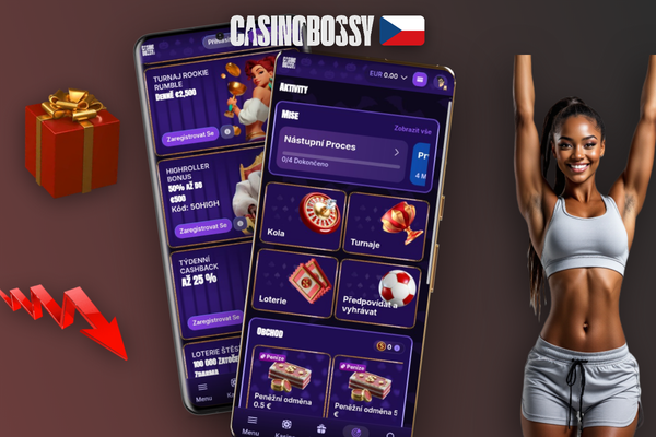 Pokladna Bossy kasina s platebními metodami a polem pro voucher BOSSYCZ